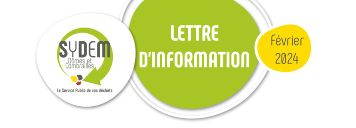 Sydem Dômes et Combrailles - Lettre d'information - Février 2024